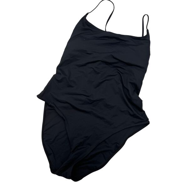 Everlane Swimsuit‎ The String Renew Nylon One Piece Women Size 2XL Black - Picture 4 of 7